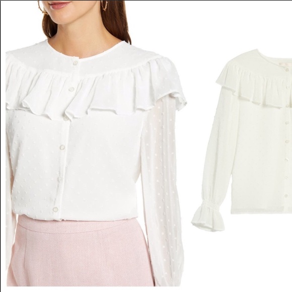 Rachel Parcell Ruffle Yoke Blouse - Picture 2 of 4